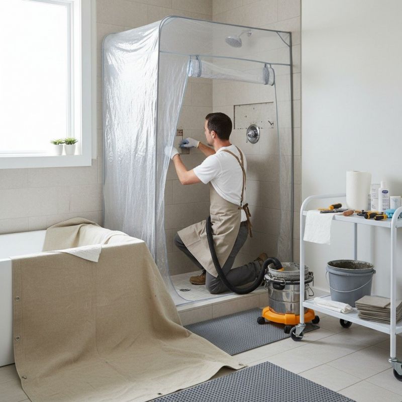 Local Shower Regrouting pros at work