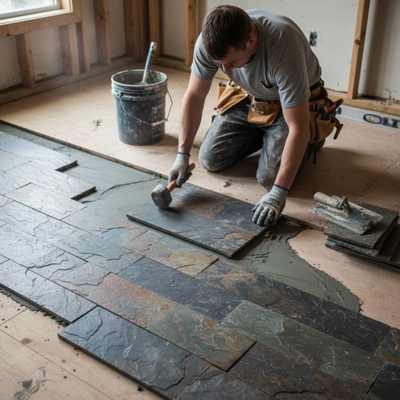 Slate Floor Installation in Kansas City, KS